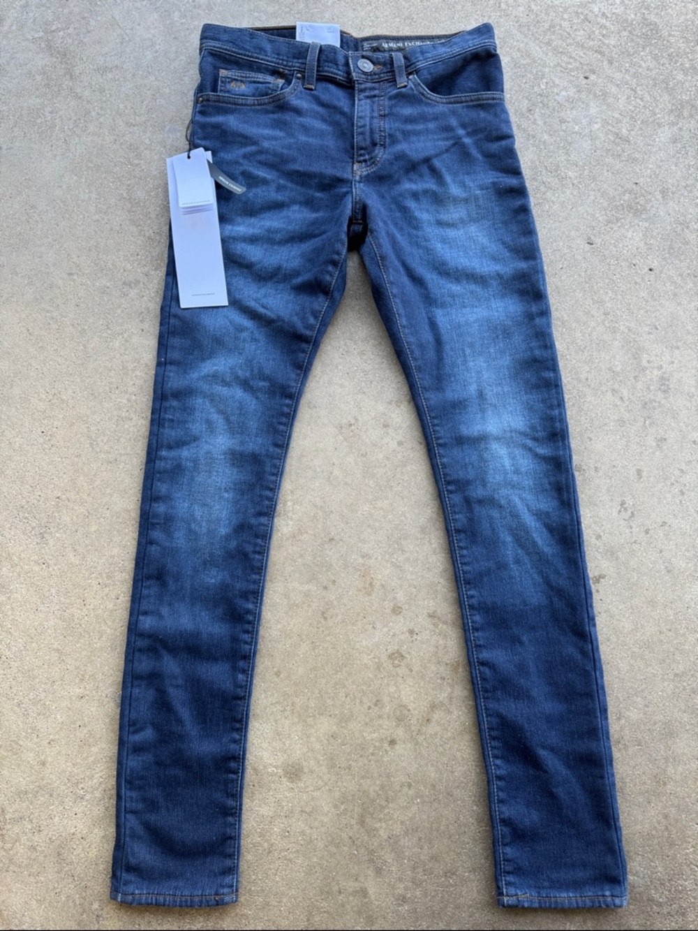 Armani Exchange Super Skinny Indigo Skinny Jeans Size 28 NWT Retail 299.
